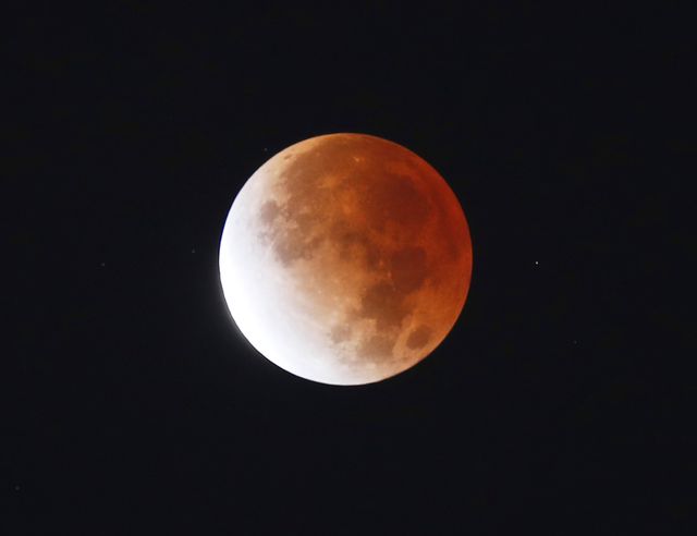 A photo of the partial lunar eclipse on Nov. 19th, 2021